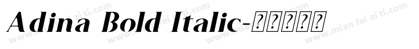 Adina Bold Italic字体转换